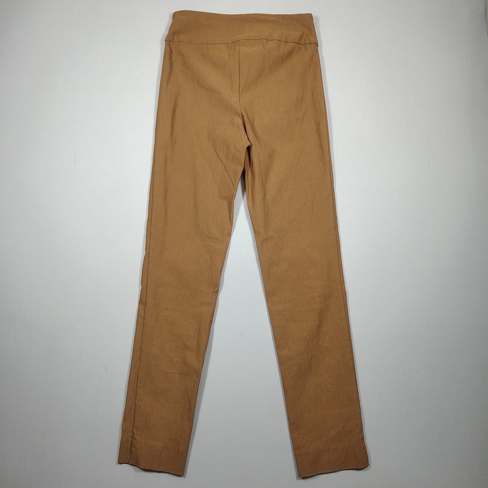 Lisette L Montreal Pants Women 2 Brown Slim Fit Pull On Solid Rayon Blend 805 - Picture 2 of 8